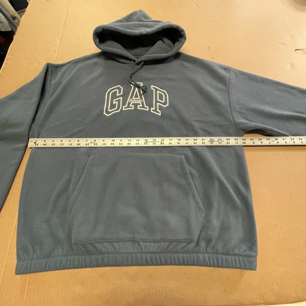 GAP‎ Athletic Fleece Men's L Cornflower Blue Heavyweight Hoodie Sweatshirt NWT